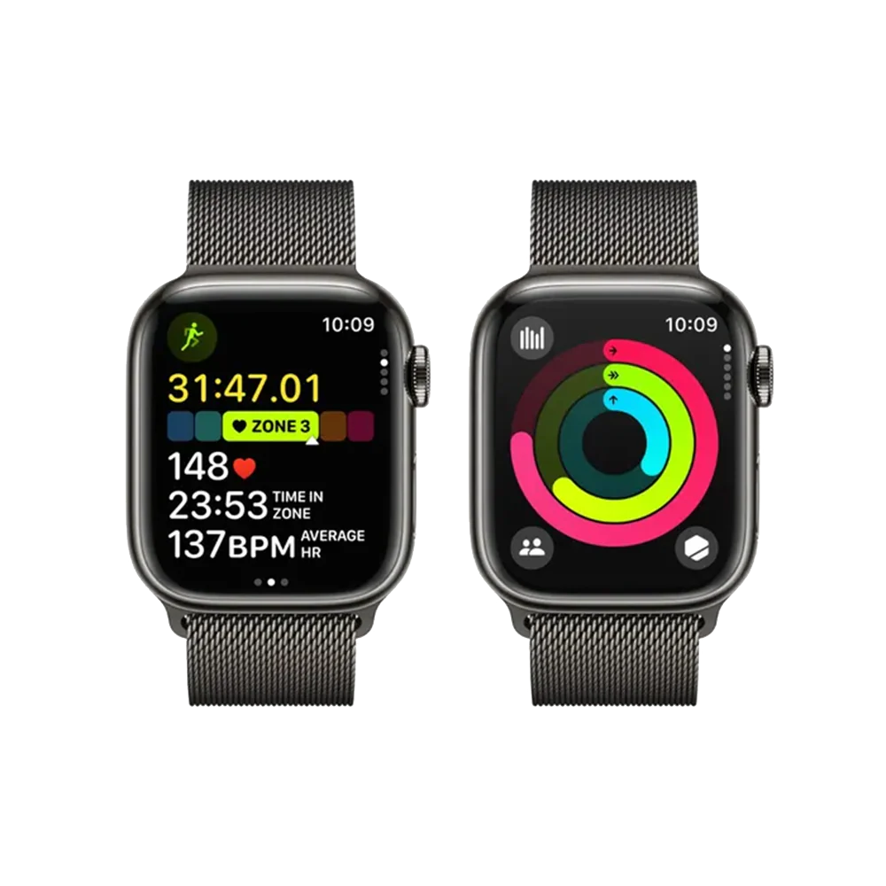 Apple Watch Series 9 GPS + Cellular 45Mm Stainless Steel Case With Milanese Loop - Image 4